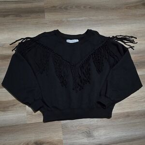 Chelsea Deboer by Lily & Lottie Western Rodeo Coastal Cowgirl Fringe Sweatshirt